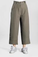 Tesettür giyim HAKİ PAMUKLU BOL PAÇA PANTOLON 75102