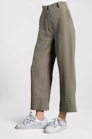 Tesettür giyim HAKİ PAMUKLU BOL PAÇA PANTOLON 75102