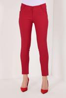 Tesettür giyim KIRMIZI DAR PAÇA PANTOLON T 80681