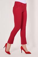 Tesettür giyim KIRMIZI DAR PAÇA PANTOLON T 80681