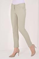 Tesettür giyim BEJ DAR PAÇA PANTOLON T 80681