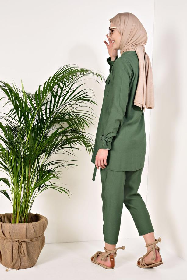 Vêtements hijab  CARROT PANTS WITH BELT T 89981  - TRENDTESETTÜR