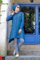 Tesettür giyim GRİ EKOSE DESENLİ PANTOLON 0002