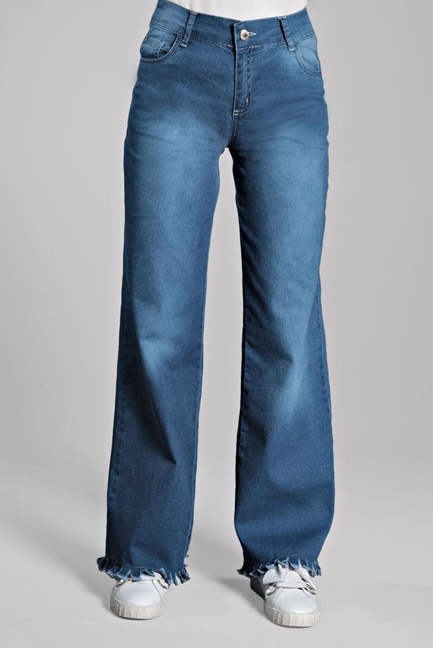 Vêtements hijab  Tasseled Cuff Denim Pants T 0184  - TRENDTESETTÜR