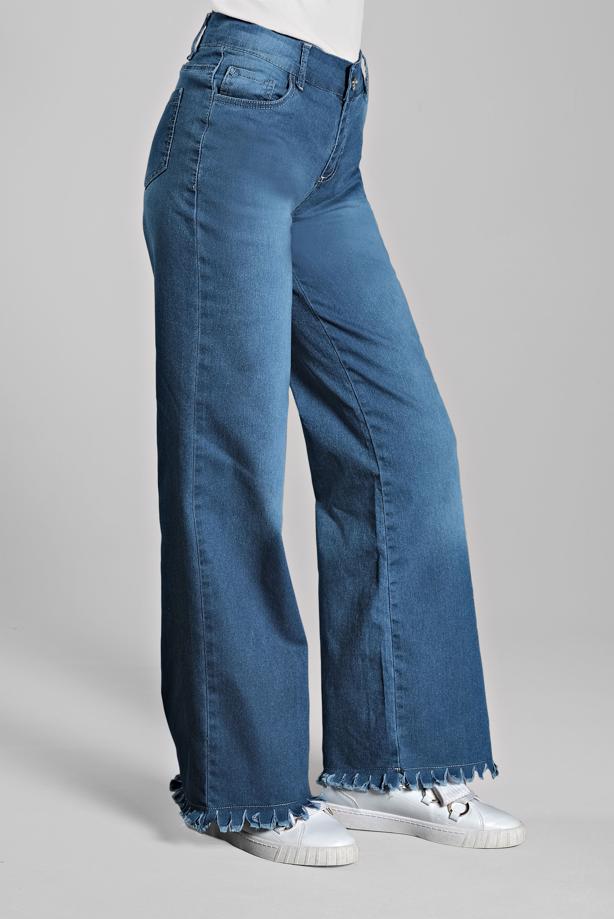 Vêtements hijab  Tasseled Cuff Denim Pants T 0184  - TRENDTESETTÜR