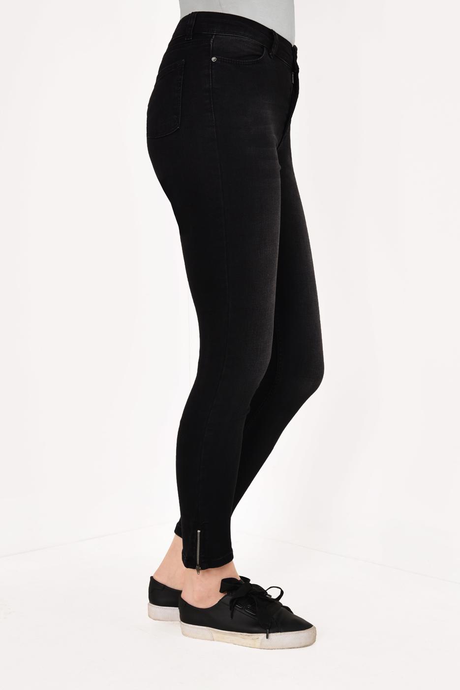 Hijab clothing BLACK T 0634 KRY-PAÇASI FERMUARLI PANTOLON