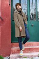 Hijab clothing NAVY BLUE Pocketed Denim Cargo Pants T 0803