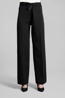 Hijab clothing BLACK Laced Waist Wide Pants T 1002 