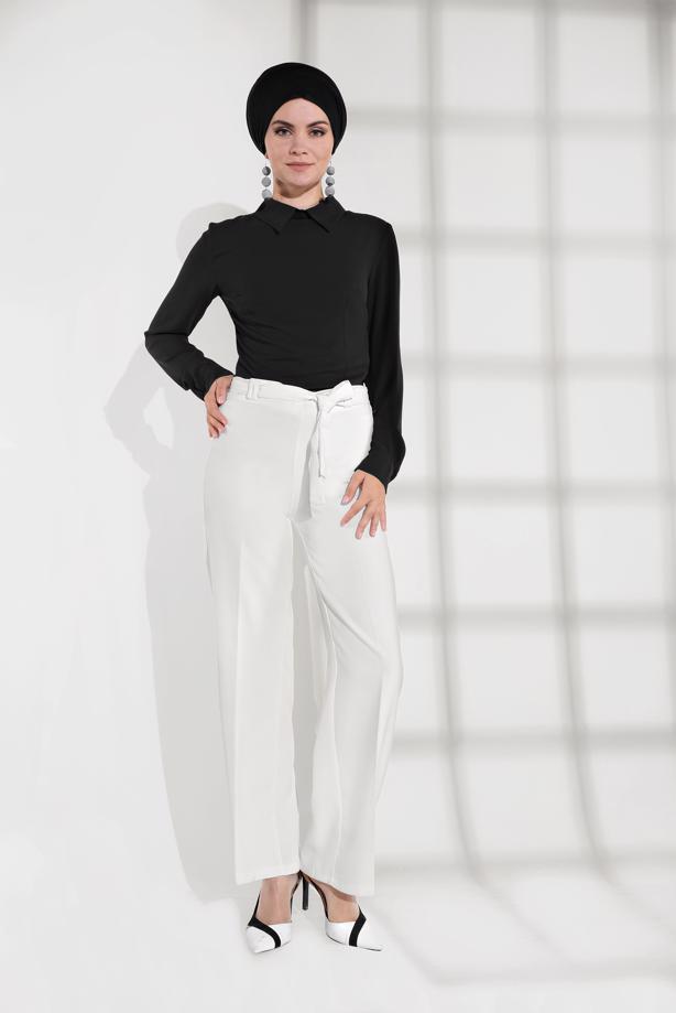 Vêtements hijab  Laced Waist Wide Pants T 1002  - TRENDTESETTÜR
