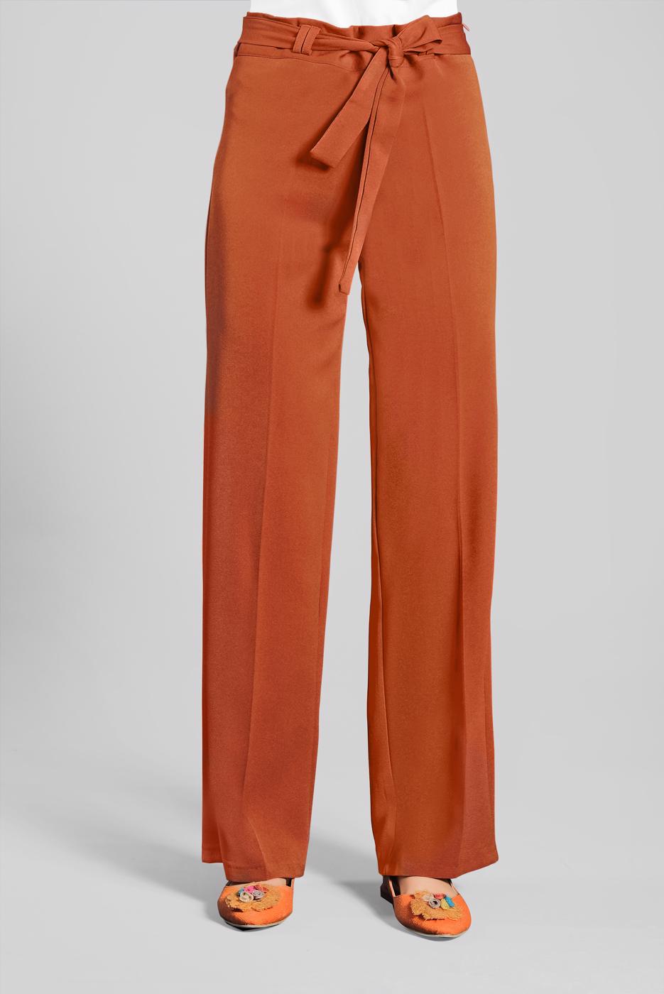 Hijab clothing ORANGE Laced Waist Wide Pants T 1002 