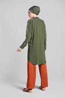 Hijab clothing ORANGE Laced Waist Wide Pants T 1002 