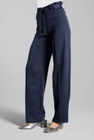 Hijab clothing NAVY BLUE Laced Waist Wide Pants T 1002 