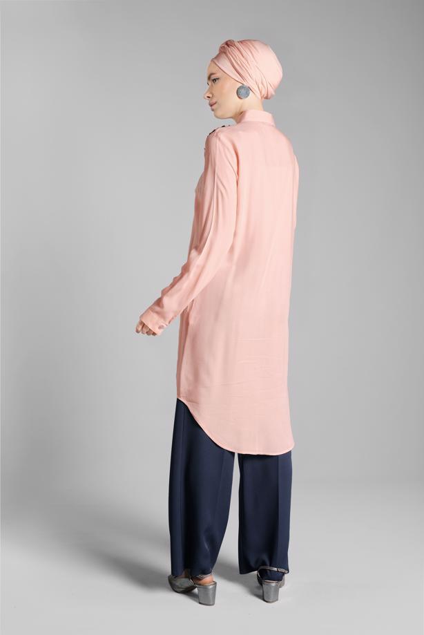 Hijab clothing  Laced Waist Wide Pants T 1002  - TRENDTESETTÜR