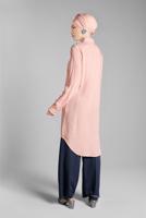 Hijab clothing NAVY BLUE Laced Waist Wide Pants T 1002 