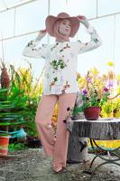 Hijab clothing POWDER Laced Waist Wide Pants T 1002 