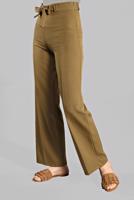 Hijab clothing BROWN Laced Waist Wide Pants T 1002 