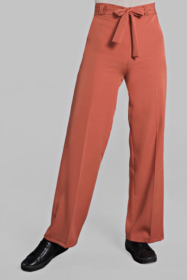 Hijab clothing  Laced Waist Wide Pants T 1002  - TRENDTESETTÜR
