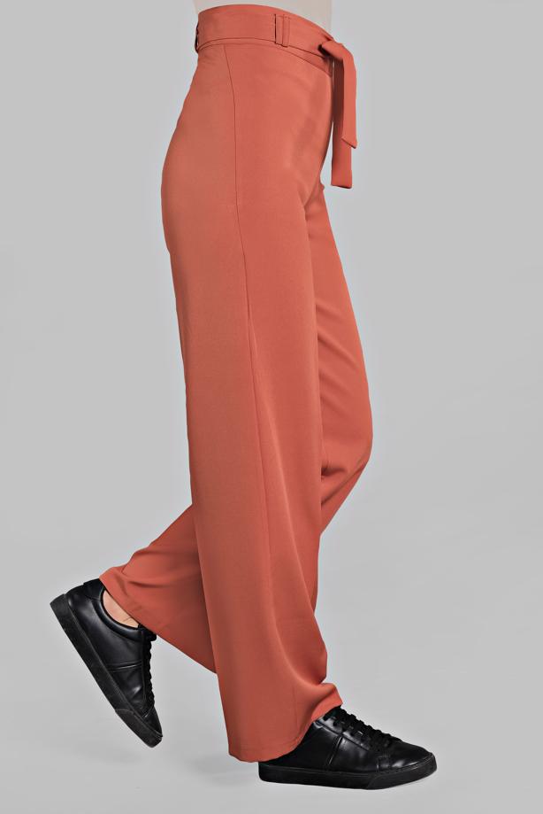Hijab clothing  Laced Waist Wide Pants T 1002  - TRENDTESETTÜR