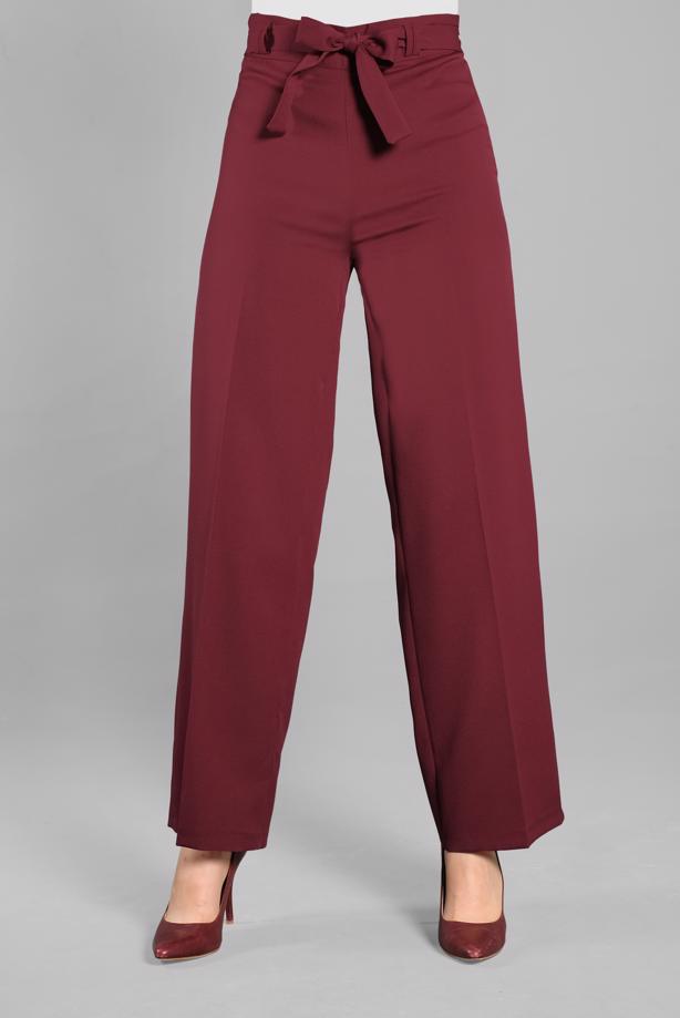 Hijab clothing  Laced Waist Wide Pants T 1002  - TRENDTESETTÜR
