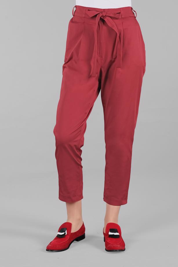 Vêtements hijab  Belted Waist Carrot Pants T 2503  - TRENDTESETTÜR