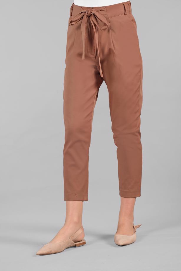 Vêtements hijab  Belted Waist Carrot Pants T 2503  - TRENDTESETTÜR