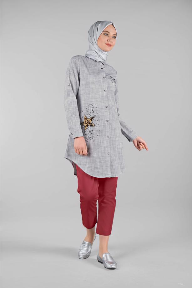 Vêtements hijab  Belted Waist Carrot Pants T 2503  - TRENDTESETTÜR