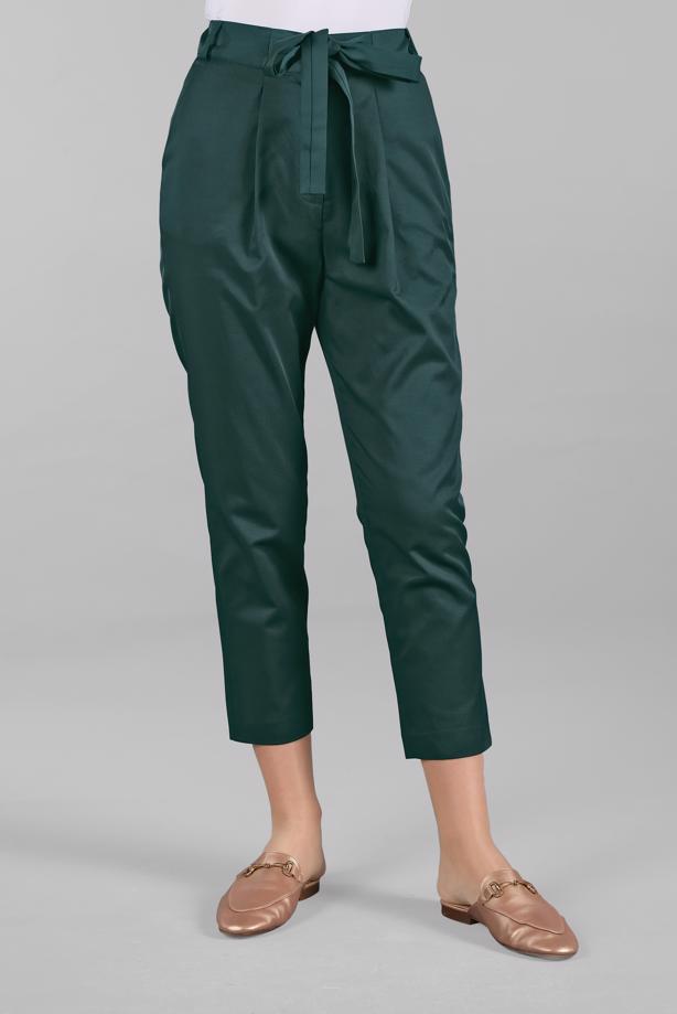 Vêtements hijab  Belted Waist Carrot Pants T 2503  - TRENDTESETTÜR