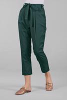 Hijab clothing GREEN Belted Waist Carrot Pants T 2503 
