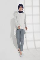 Tesettür giyim SİYAH EKOSELİ PANTOLON 3002 