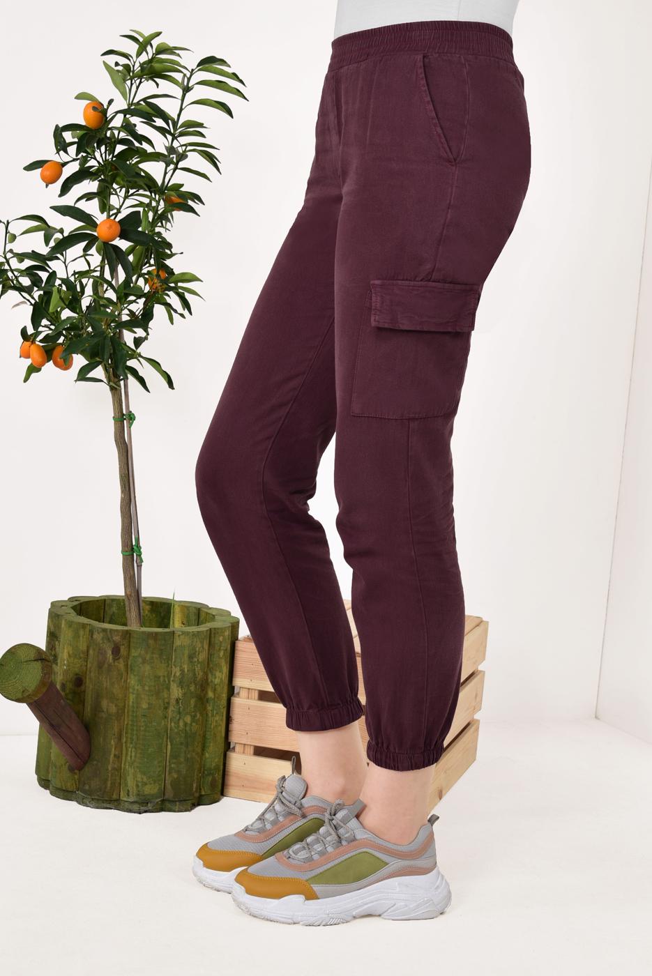 Hijab clothing CLARET RED CARGO PANTS T 3503 