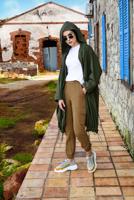 Hijab clothing BROWN CARGO TROUSERS T 3503 