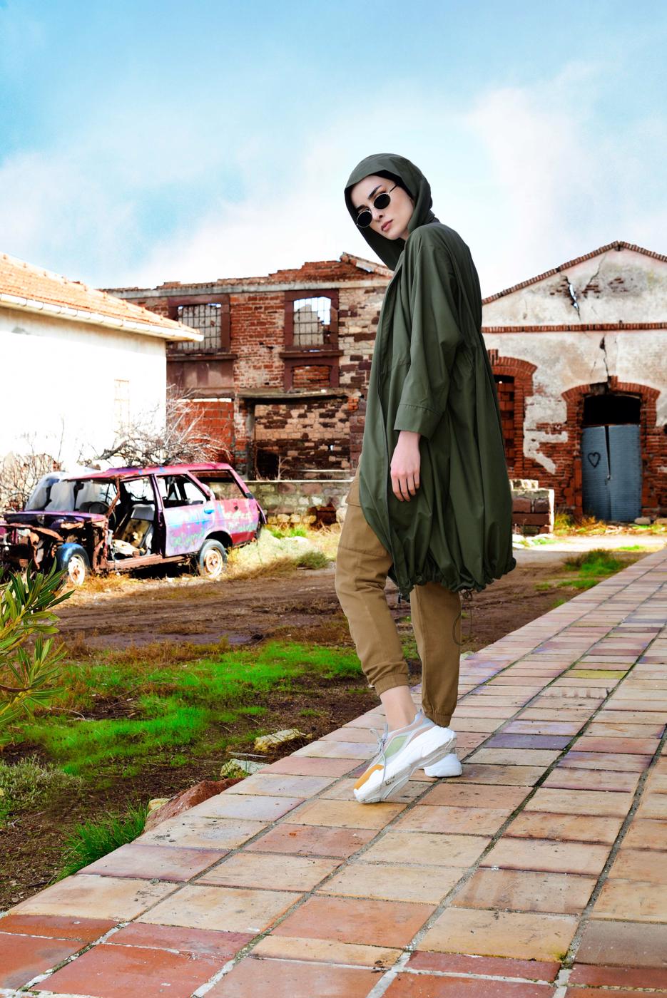 Hijab clothing BROWN CARGO TROUSERS T 3503 