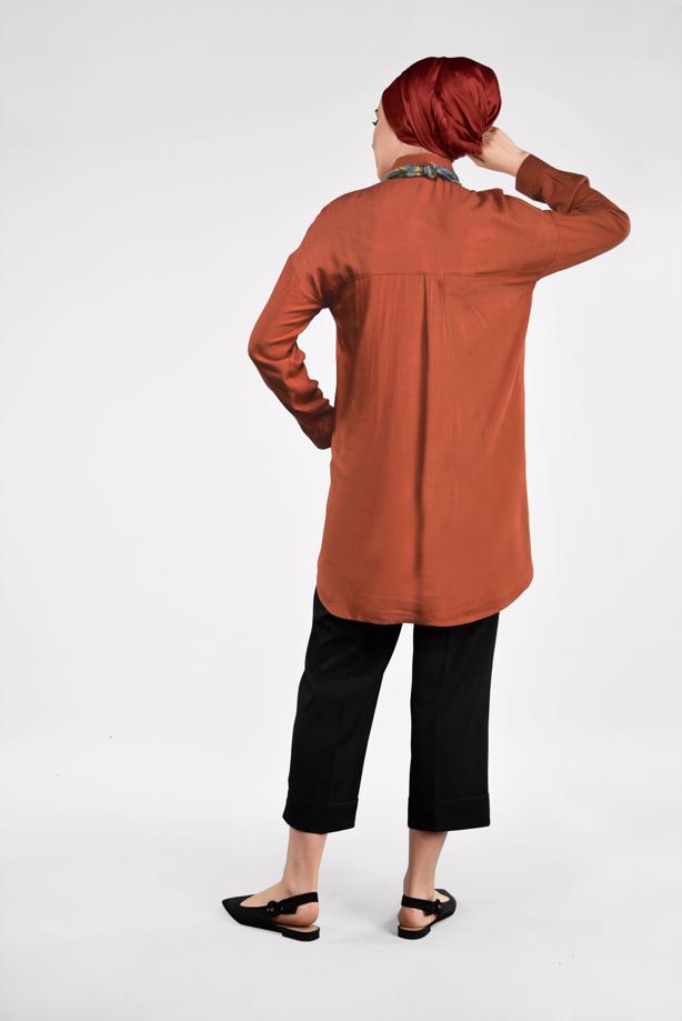 Tesettür giyim  BELİ LASTİKLİ BOL PAÇA PANTOLON 4051 - TRENDTESETTÜR