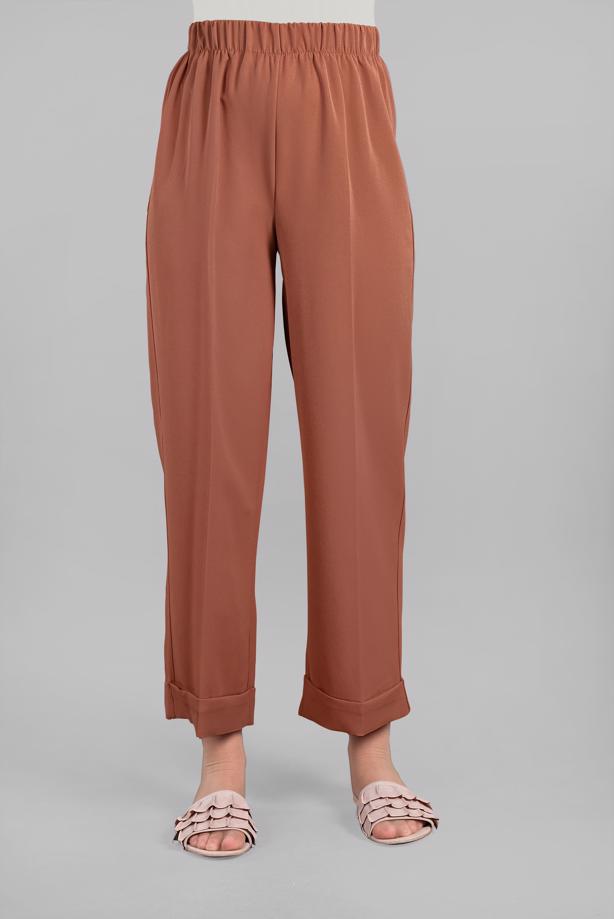 Tesettür giyim  BELİ LASTİKLİ BOL PAÇA PANTOLON 4051 - TRENDTESETTÜR