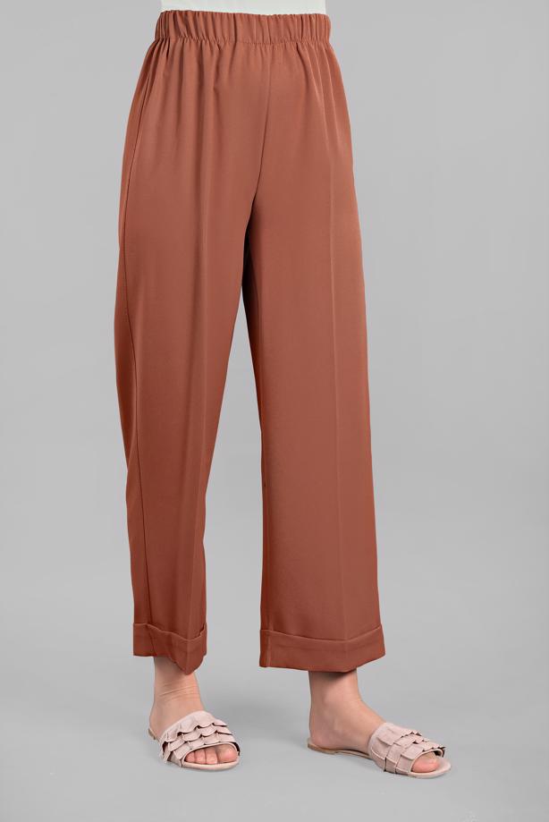 Tesettür giyim  BELİ LASTİKLİ BOL PAÇA PANTOLON 4051 - TRENDTESETTÜR