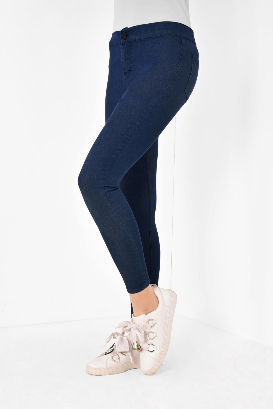 Vêtements hijab BLEU MARINE T 4503 EYYO-LİKRALI DENİM PANTOLON