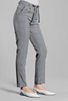 Tesettür giyim GRİ EKOSE DESENLİ BELİ BAĞCIKLI PANTOLON 5002