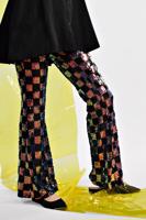 Tesettür giyim SİYAH  İSPANYOL PAÇA PAYET PANTOLON 5005