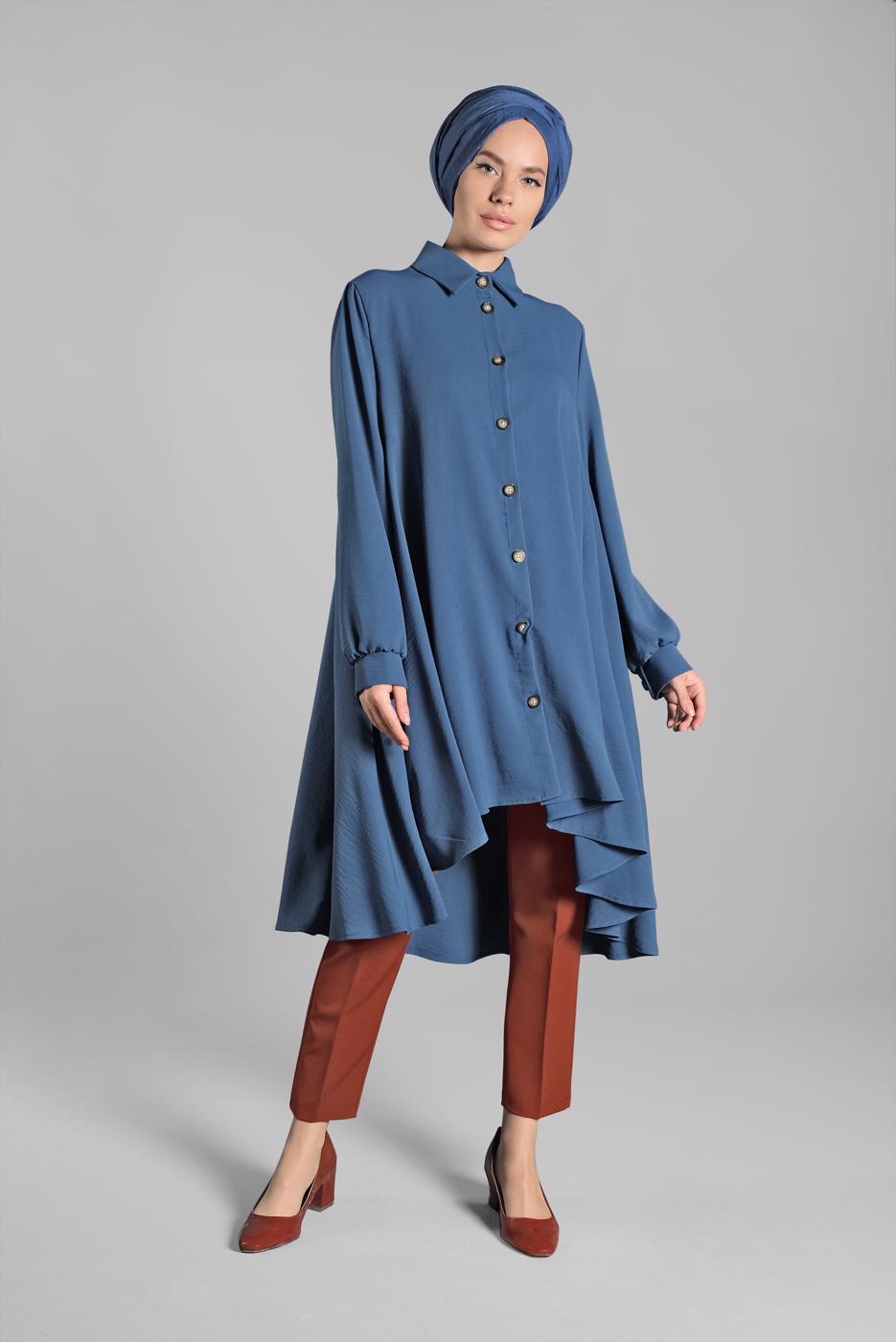 Hijab clothing BROWN Mid Rise Carrot Pants T 6002 