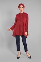 Hijab clothing NAVY BLUE Mid Rise Carrot Pants T 6002 