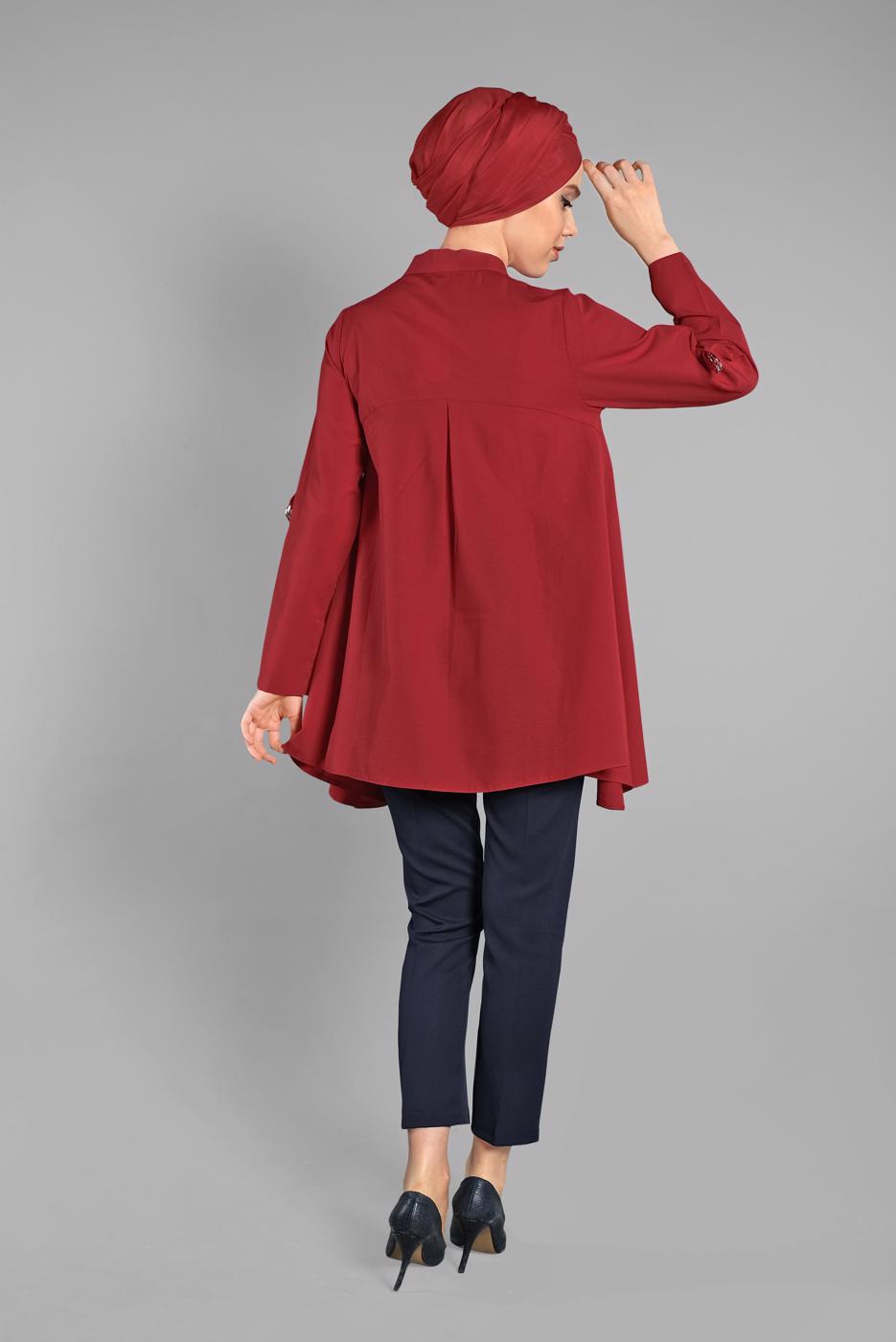 Hijab clothing NAVY BLUE Mid Rise Carrot Pants T 6002 