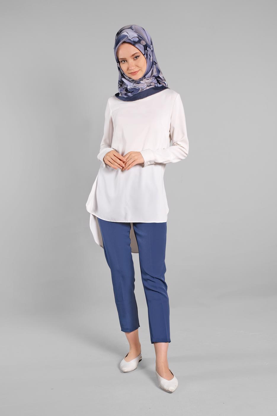 Vêtements hijab BLEU Pantalon T 6002 