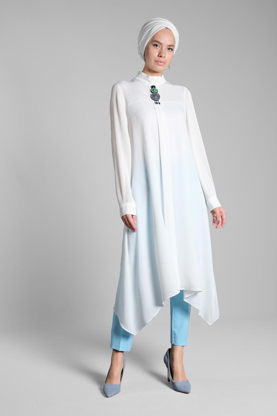 Vêtements hijab BLEU Pantalon T 6002 