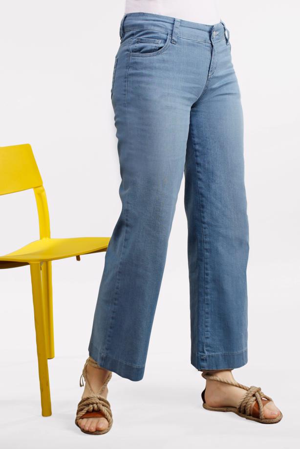 Vêtements hijab  Wide Cuff Cotton Denim Pants T 6254  - TRENDTESETTÜR