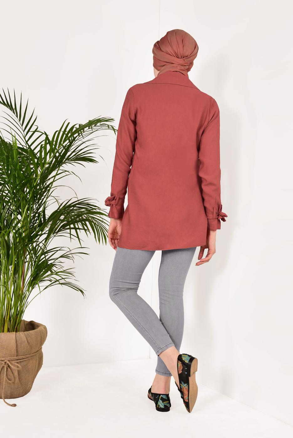 Hijab clothing GREY Slim Pants T 6634 