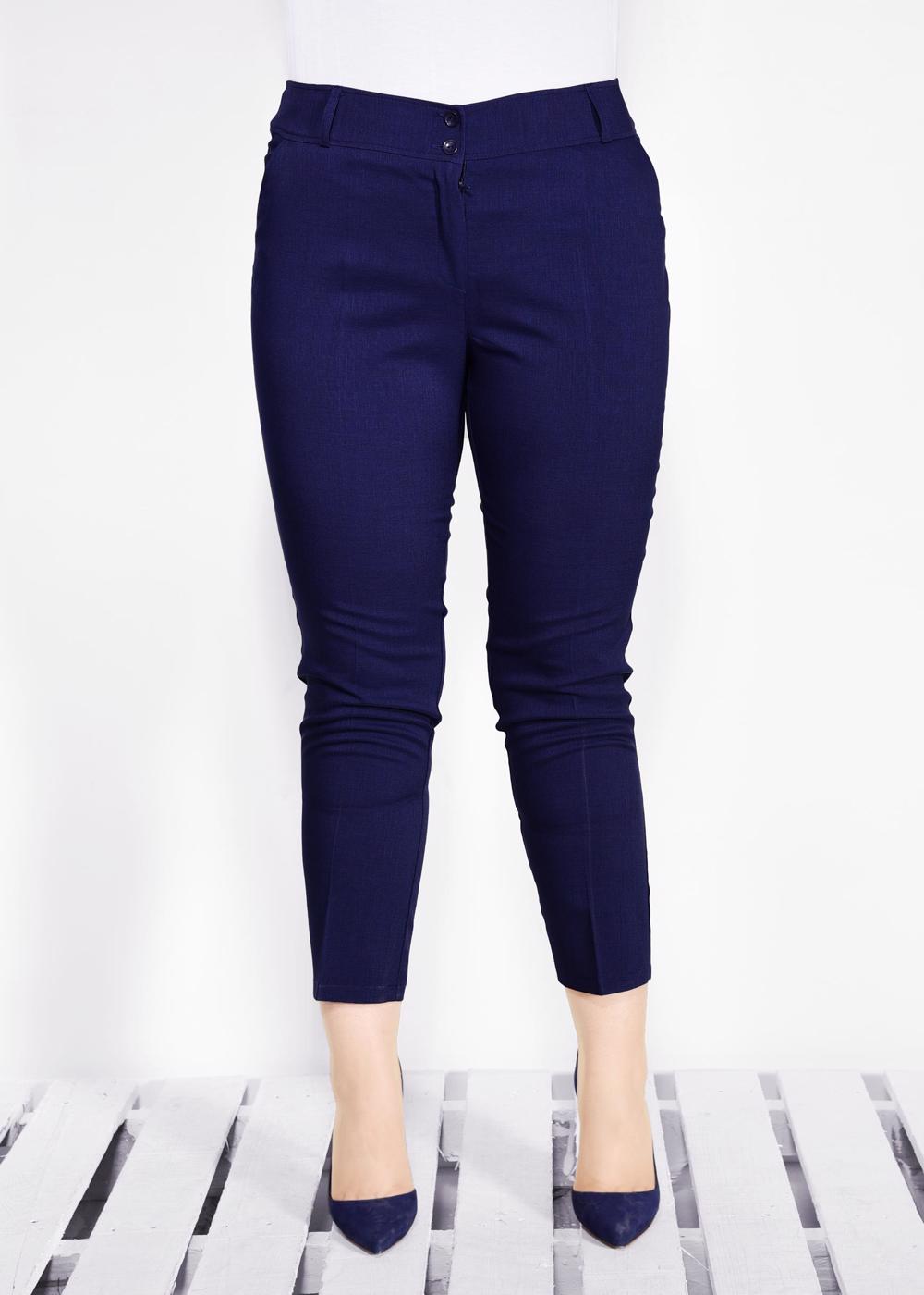 Tesettür giyim LACİVERT YÜKSEK BEL DAR PAÇA KLASİK PANTOLON T 7306