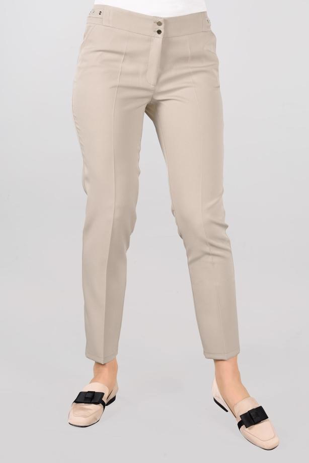 Tesettür giyim  ARA BEL KUŞGÖZÜ DETAYLI PANTOLON 7307 - TRENDTESETTÜR