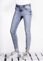 Tesettür giyim MAVİ ESKİTME DETAYLI DENİM PANTOLON 7338