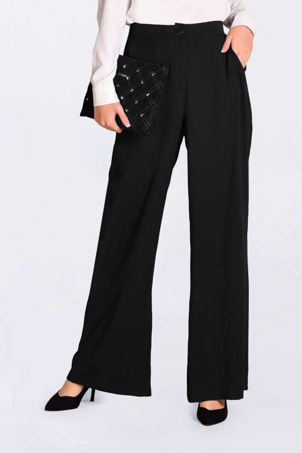 Tesettür giyim  YÜKSEK BEL CEPLİ BOL PANTOLON 7340 - TRENDTESETTÜR