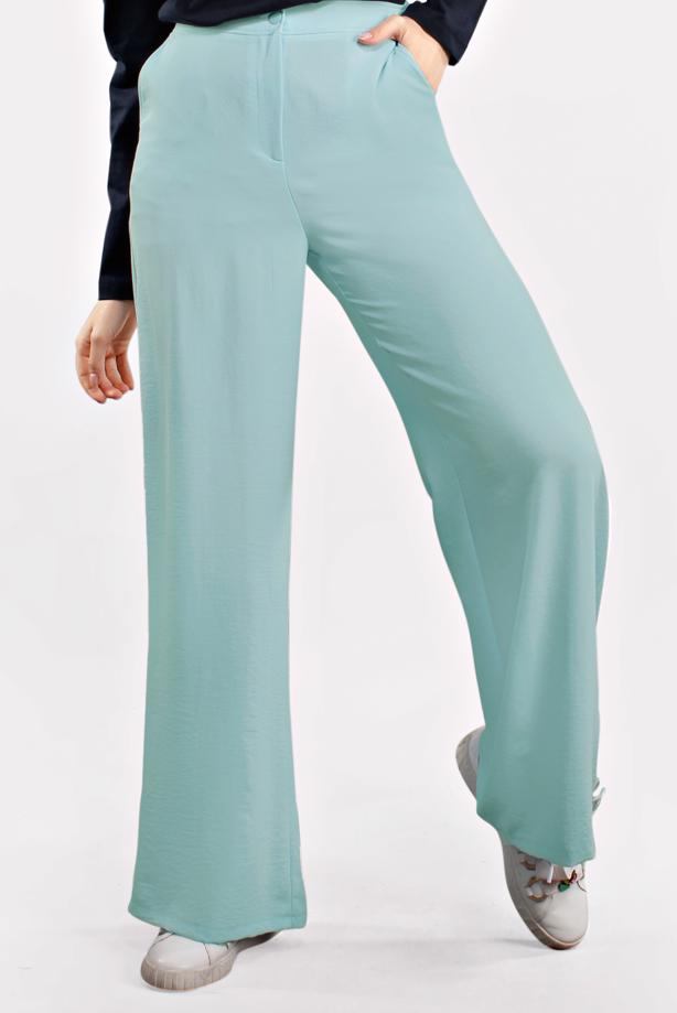 Tesettür giyim  YÜKSEK BEL CEPLİ BOL PANTOLON 7340 - TRENDTESETTÜR